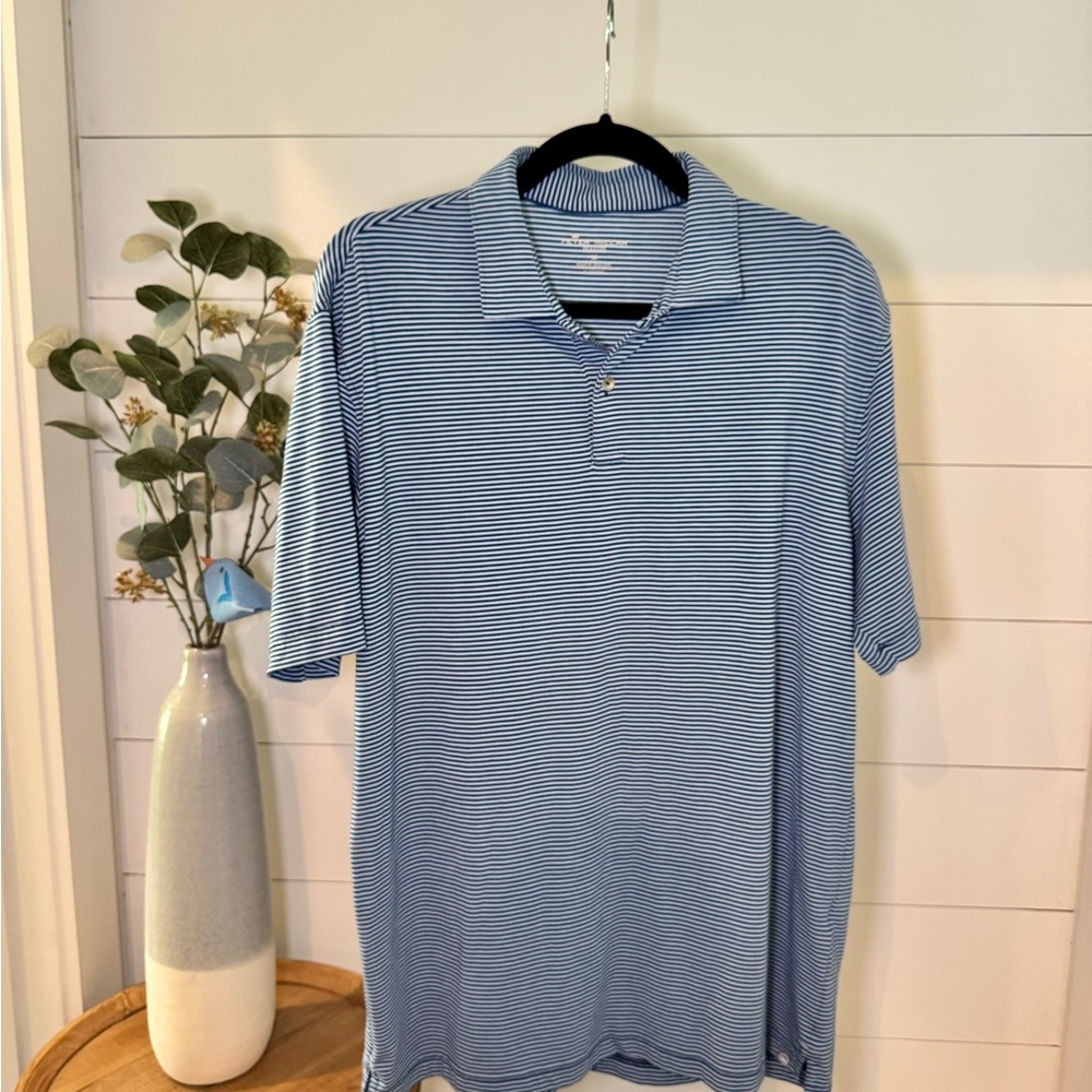 Peter Millar Mens Striped Polo Shirt